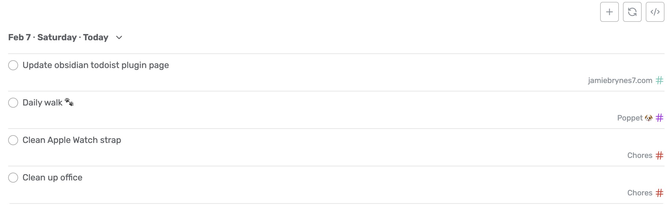 The example rendered query